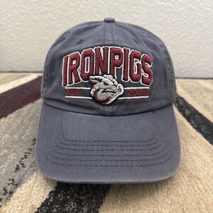 Leigh Valley Iron Pigs Hat Cap Gray Women's Minor League Baseball Adjustable